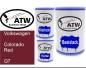 Preview: Volkswagen, Colorado Red, Q7: 500ml Lackdose + 500ml Klarlack + 250ml Härter - Set, von ATW Autoteile West.